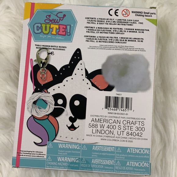 NEW Sew Cute Panda Backpack Clip Kit - Picture 3 of 4